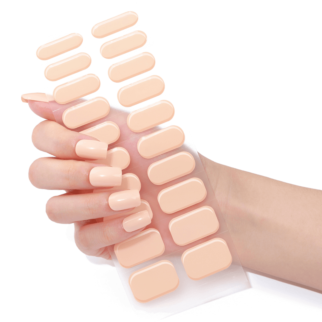 Aversea Bej Pastel Jel Tırnak 20 Adet, 2 Kullanım-AVS206