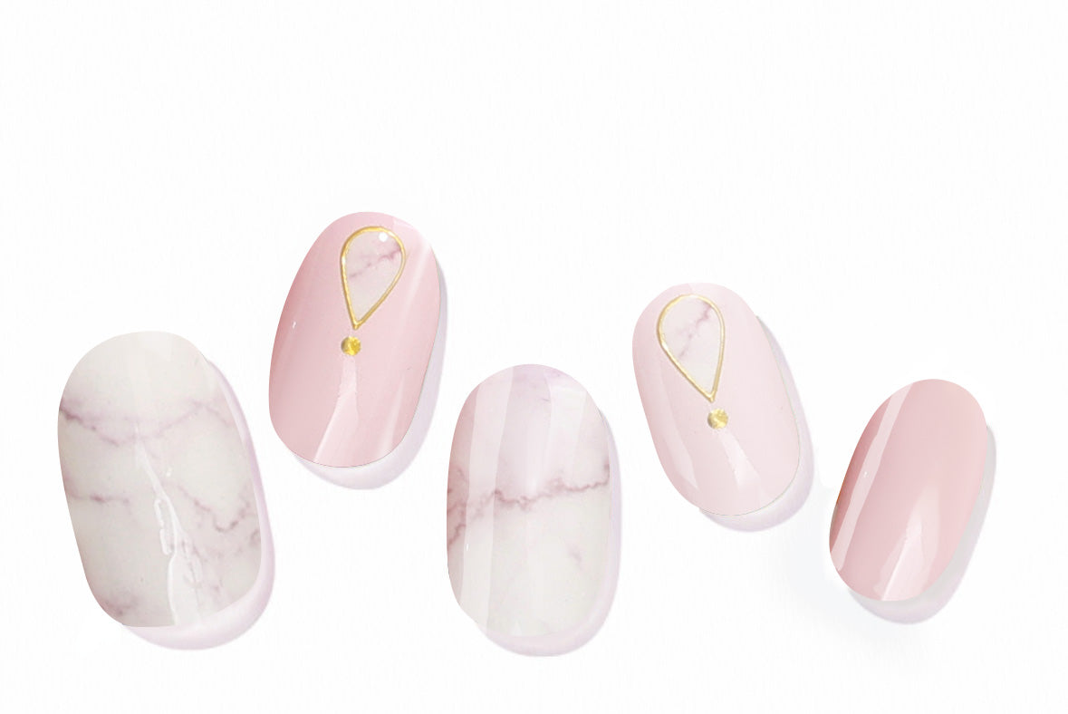 Aversea Pembe Mermer Jel Tırnak 20 Adet, 2 Kullanım-AVS171